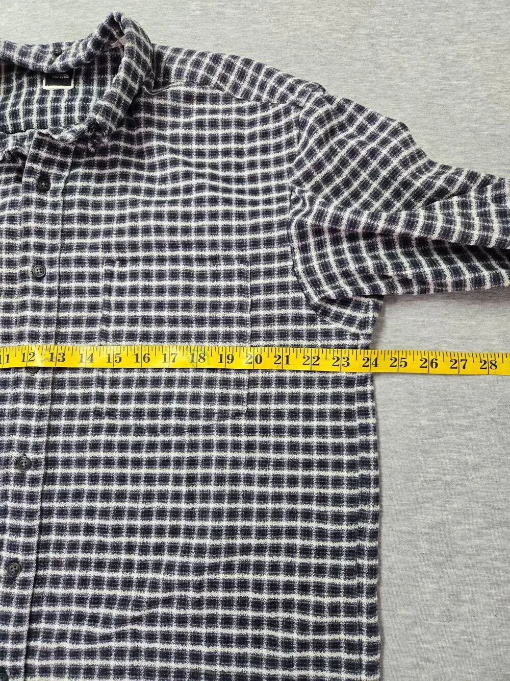 The North Face Shirt Mens Large Blue Check Long Sleeve Flannel Button Up Casual